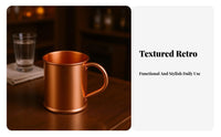 Artisan-Made Copper Mug Creative Design Retro Copper Mug with Handle Long-Lasting Brass Beer Cup for Vintage Enthusiasts, Tea Drinkers, Home Bartenders, Gifting, Party, Parties, Kitchen