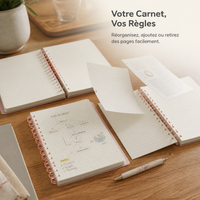 A5/B5 Detachable Coil Notebook with PP Cover, Thickened 60-Sheet Journal for Students