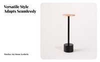 Decorative Hat Display Matte Black Tabletop Hat Stand Wood Top