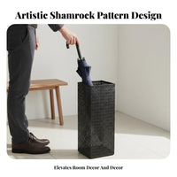 Botanical Pattern Leaf Botanical Pattern Umbrella Bucket Ventilated Crafted Metal Rain Gear Holder Stand Multi-Functional Entryway Storage