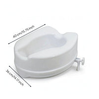 Contoured Toilet Seat Riser Easy to Clean Toilet Seat Riser with Clamp User-Friendly for Seniors, Handicapped, Home Care, Washroom