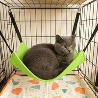 Cat Hammock Style Hanging Cat Bed with Metal Hooks, Breathable Material Indoor Cat Cage Hammock for Kittens, Single Cooling Hammock Hanging Place