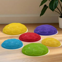 6 Pieces Low-Height Stepping Stones with Textured Surface Non-Slip Kids Stepping Stones Sturdy Toy Easy to Clean for Sensory Integration