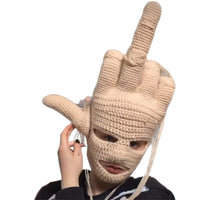 Handcrafted Palm-Shaped Knit Beanie for Adults Creative Warm Hat