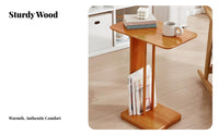 double-shelf End Table Movable with casters 2-Tier End Table Nordic Design