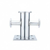 Cross Bollard Heavy Duty Dock Bollard Mirror-Polished Stainless Steel Mooring Post for Professionals