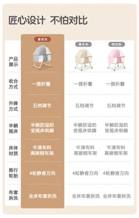 婴儿床可移动便携式宝宝摇篮床可折叠bb床新生儿移动式多功能睡床