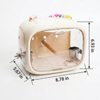 Bird Carrier Cage for Travel, Transparent Outdoor Bird Cage with Top Handle, Portable Bird Viewing Cage for Small Pet Transport