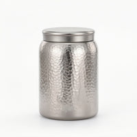 Titanium Jar with Attractive Lid Hammered Canister with Lid Moisture-Resistant