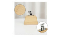 Wood Block with Mount Natural Finish Percussion Block with Clamp Easy to Attach for Drummers, Drum Kits, Practice Setups