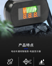 Electric Vehicle Battery Level Display with Voltage Meter, Universal for 48V 60V 72V