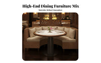 Woven Booth and Chair Set Southeast Asian Design Professional-Grade Furniture Padded Seat Safeguarding Floor Glides
