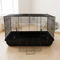 Syrian Hamster Cage Habitat and Home, Simple Style Irregular Shape Indoor Hamster Cage, Wire Mesh and Base Tray for Winter and Summer Use