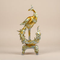 European Design Mythical Firebird Ornament Handmade Gilded Bird Figurine