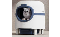 Pull-out Automatic Litter Box Low-Entry Enclosed Litter Box Large Pet Furniture for Cats, Multi-Cat Households, Living Room, Apartment