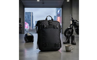 Structured Motorcycle Luggage Bag Soft-Sided Motorcycle Bag with Mounting Straps Heavy-Duty Tear-Resistant for Motorcyclists, Commuters, Weekend Rides