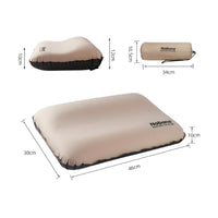Soft Material Self-Inflating Pillow Compact Camping Pillow Portable Travel Cushion Ergonomic for Tent