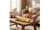 Plate with Sauce Well Stainless Steel Platter with Dipping Saucer Food Grade
