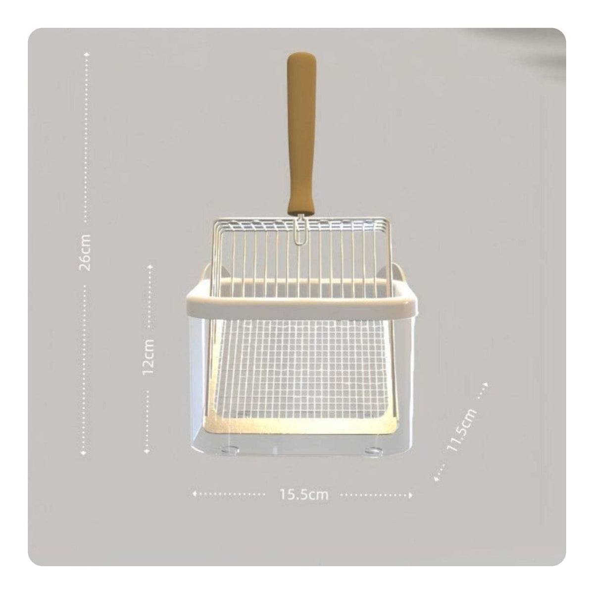 Metal Feline Litter Scoop with Holder Storage Base Feline Litter Scoop Stand Set