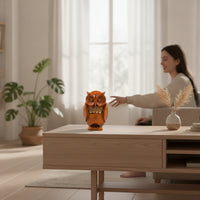Owl Figurine Tabletop Owl Statue Whimsical for Bookshelf, Office Desk
