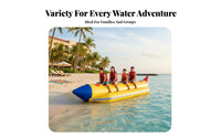 Inflatable Inflatable Banana Multi-Person Towable Flying Fish Raft Exciting Ride Inflatable Rotating Gyro for Tourists, Teenagers, Beach, Lake, Resort