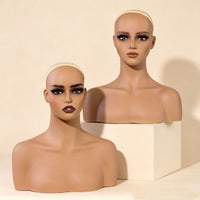 Cross-border Double-Shoulder Wig Mannequin Head European and American Head Model PVC Half-Body Model Head Necklace Jewelry Stand Mannequin