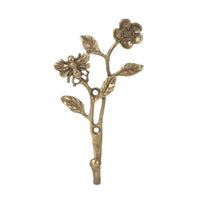 Botanical Wall Hook Wall Mounted Hanger Textured Hardware for Washroom