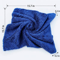 Ultrasonic Heat-Cut Microfibre Towel, 40cm x 40cm Microfiber Cloths for Car Detailing, 350 GSM Absorbency Quick-Dry Microfibre Towel