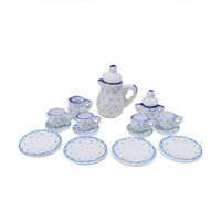 Dollhouse Mini Ceramic Tea Set for Pretend Play