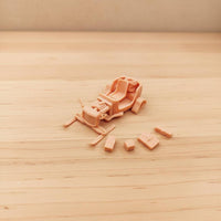 Winter Sleigh Model Kit Panel Lines Miniature Sleigh Vehicle Model Ribbed