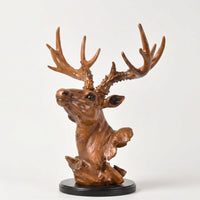 Deer Head Figurine Tabletop Deer Head Statue Resin for Homeowners, Decorators