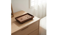 Wooden Organizer Tray Wooden Wood Tray Rectangular Organizer for Vanity