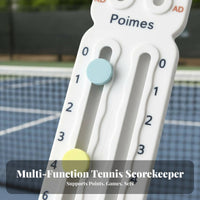 Tennis Score Keeper Easy Installation Tennis Racket Score Counter Portable Athletic Gear for Amateur Participants, Kids, Recreational Play