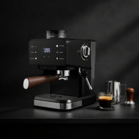 Semi-Automatic Espresso Machine with Grinder 20 Bar Espresso Machine with Bean Hopper Integrated Appliance Compact for Home Baristas, Kitchen, Office Breakroom