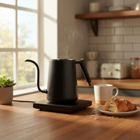 Electric Gooseneck Kettle Keep Warm Function Gooseneck Kettle Smart Coffee Pot Rapid Heating Ergonomic Handle for Baristas, Cafe