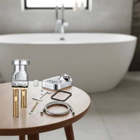 Salon Shampoo Bowl Faucet Kit Stainless Steel Salon Sink Control Set for Barbers