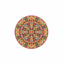 Bohemian Style Placemat Decorative Bohemian Style Drink Mat Colorful Patterns Round Mandala Cup Mat for Cafe