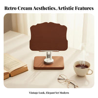 Adjustable Wooden Book Rest Vintage Design Carved Wooden Bookstand for Musicians