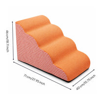Pet Staircase with Removable Cover Stable Furniture Inclined for Small Dogs