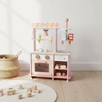Ice Cream Shop Toy Fine Motor Skills Toy Ice Cream Counter Pretend Play Dessert Stand Playset for Girls