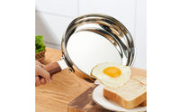 316L Stainless Steel Pot with Lid Mirror Polished Stainless Steel Pan with Wooden Handle Durable Single Handled Cooking Pan Rust-Proof for Home Cooks, Gas Stoves