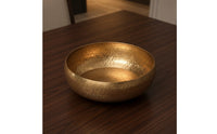 Hammered Metal Bowl Textured Bowl with Hammered Finish Shallow for Tabletop, Entryway Table, Living Room