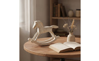 Cast Iron Rocking Horse Distressed Rocking Horse Figurine Antique Desk Ornament for Decorators, Collectors, Bookshelf