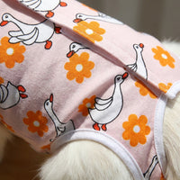 Pet Recovery Suit, Four-Legged Suit for Dog Surgery Suit and Cat Surgery Suit, Graphic Print Polyester, Unisex Anti Licking Small Medium Dog Use
