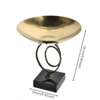 Metal Fruit Bowl with Stand Open Design for Reception Area