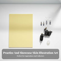 Double-Sided skin art Practice Sheet Large Size Blank skin art Practice Pad Realistic Feel Artificial Skin for Beginners, Beginner Artists, Art Training