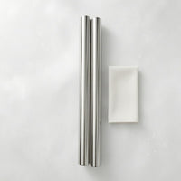 2 Pieces Stainless Steel Tube Cylindrical Vacuum Extension Wand Long-Lasting