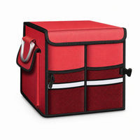 Car Trunk Organizer with Lid Sturdy for Grocery Shopping