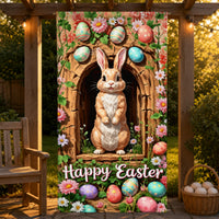 Easter Door Cover Vibrant Colors Joyful Easter Door Sign Large Size for Outdoor