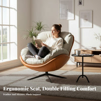 rotate enveloping seat Chair Modern Minimalist rotate Barrel Chair Ergonomic Shape Oversized for Homeowners, Bedroom